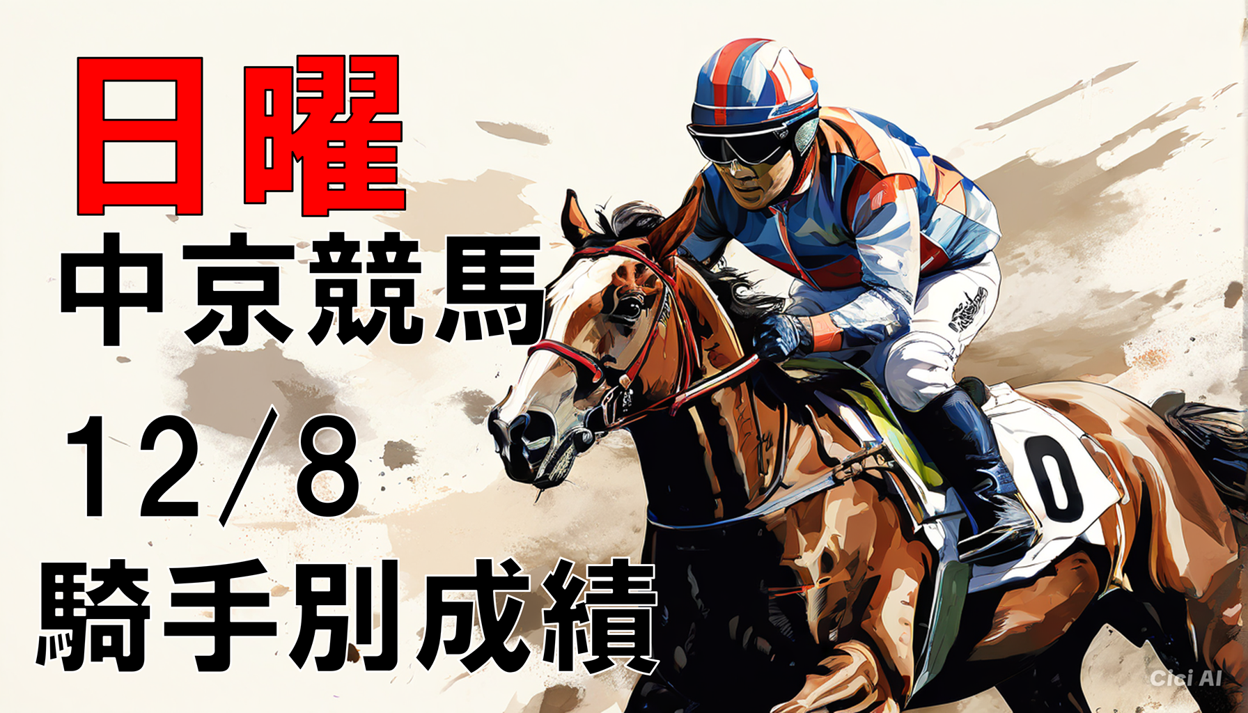 中京競馬20241208騎手別成績